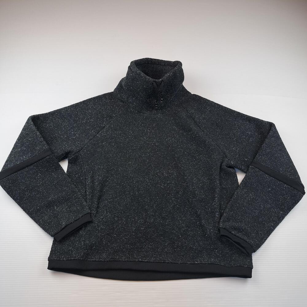 Nike Sweatshirt Womens Small Gray 1/4 Zip Fleece Mock Neck Pullover Athletic Top